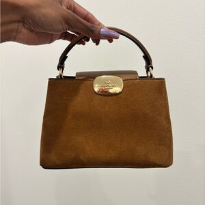 Coach Eliza Mini Carryall Bag in Sienna Suede